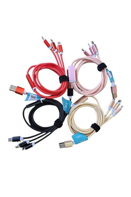 Fabric 3 in 1 Cable MK34